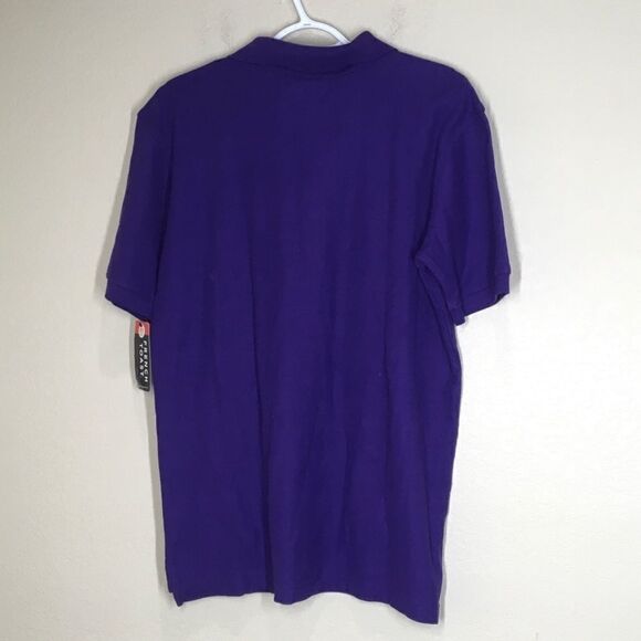 French Toast Purple Short Sleeve Pique Polo (E7) - Picture 3 of 5